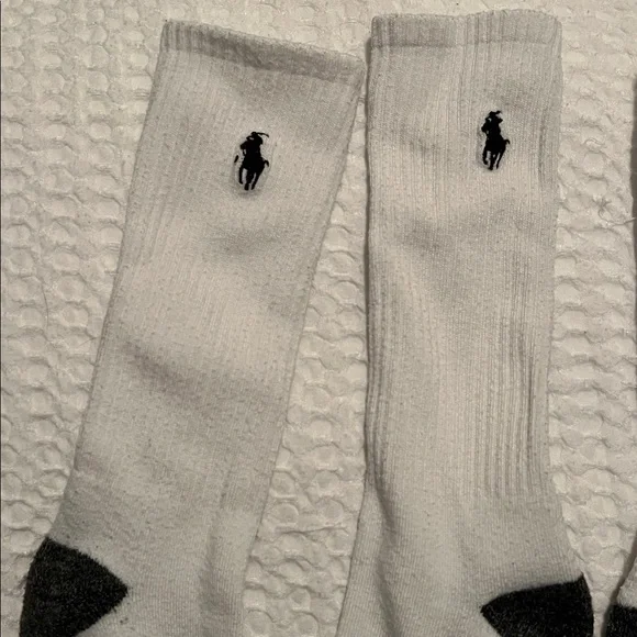 2 Pairs of Polo by Ralph Lauren White Athletic Socks - Picture 2 of 7